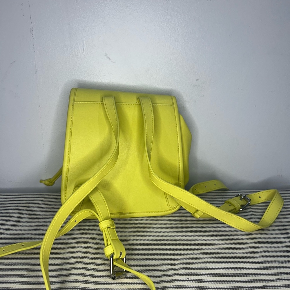 Urban Outfitters Neon Yellow Mini Drawstring Backpack - Picture 2 of 7